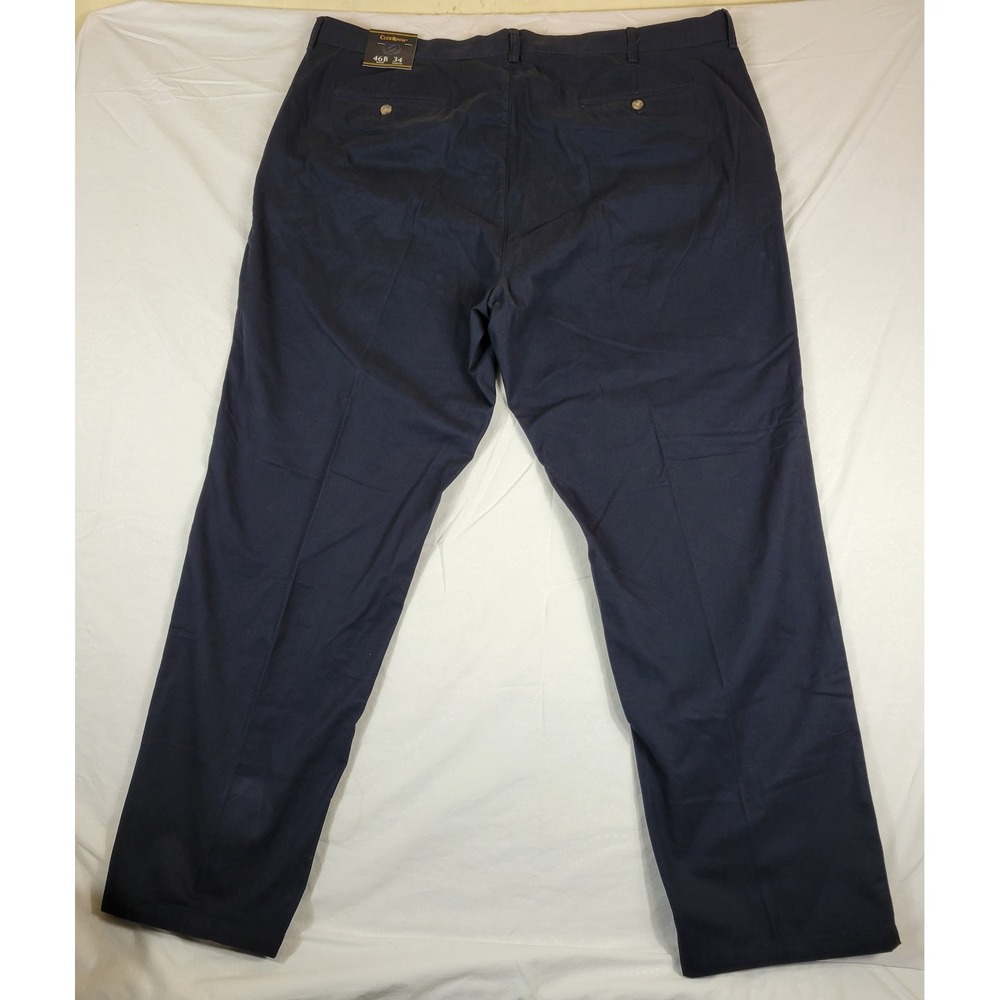 Club Room Mens Prep Navy Blue Cotton Chino Pants 46Bx34 NWT 24500BTPNT